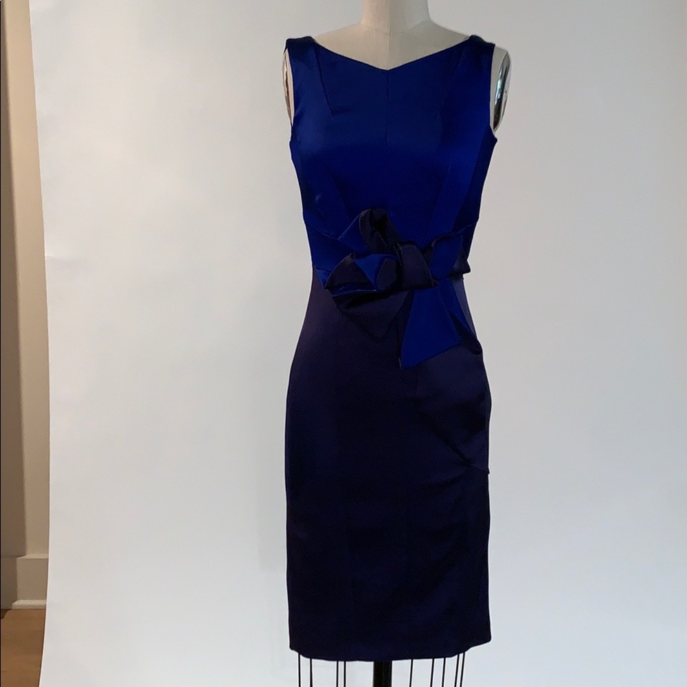 Karen Millen Blue Origami Cocktail Dress